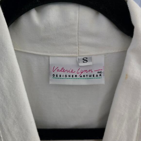 Valerie Lynn Vintage Jacket Size Small – Artwear, Face Print, 80s Surrealist - Picture 3 of 11